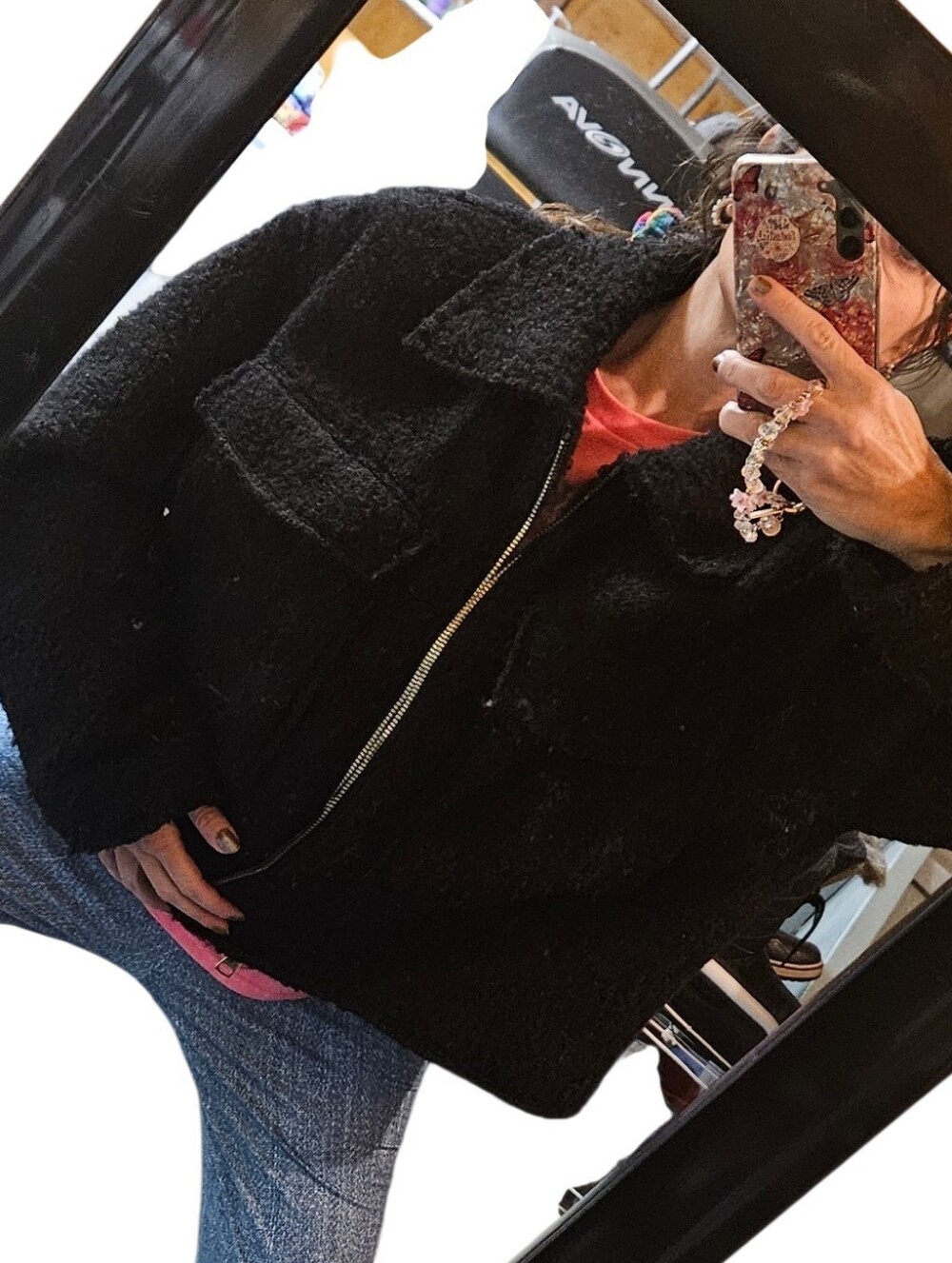 Love for Humanity XL Couture Black Label Black Cropped Sherpa